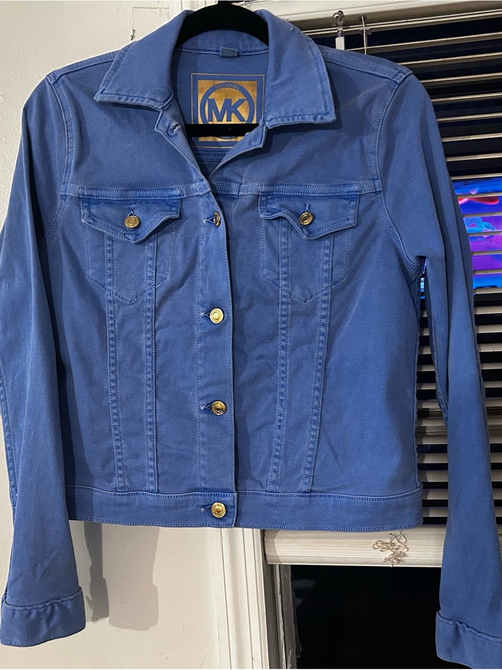 MICHAEL Michael Kors Blue Denim Trucker Jacket
